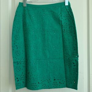 Boden Teal Eyelet Skirt